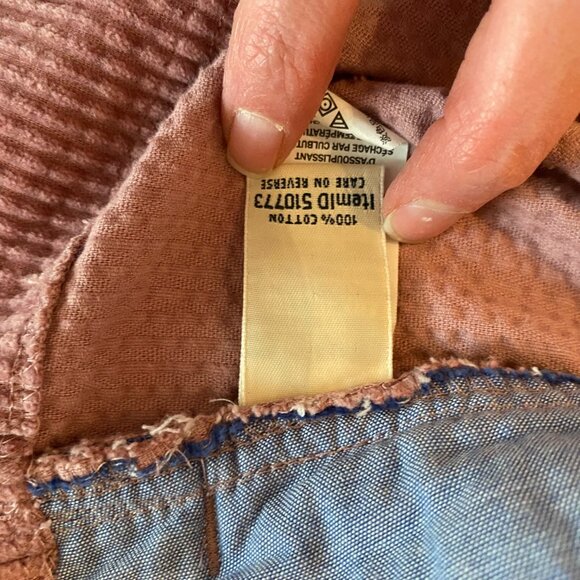 LL Bean Womens LARGE Shirt Jacket Dusty Rose Pink Corduroy Wide Wale Shacket - Picture 9 of 12